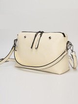 Casual Rivet Trim Basic Crossbody Bag