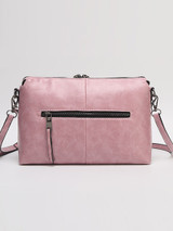 Casual Rivet Trim Basic Crossbody Bag