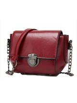 Casual Vintage Chain Plain Crossbody Bag