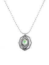 Casual Faux Crystal Pendant Rhinestone Necklace