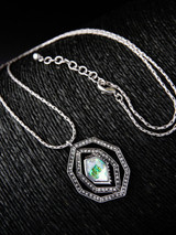 Casual Faux Crystal Pendant Rhinestone Necklace