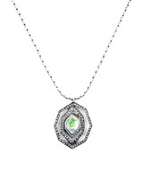 Casual Faux Crystal Pendant Rhinestone Necklace