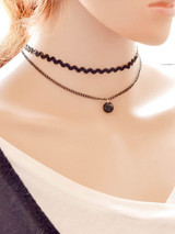 Casual Wave Layered Choker Necklace