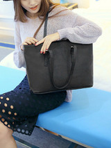 Casual Basic Big Capacity Plain Shoulder Bag