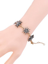 Casual Rhinestone Stars Chain Bracelet