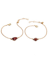 Casual Crystal Rhinestone Two Pieces Chain Bracelet