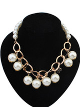 Casual Faux Pearl Chain Necklace