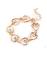 Casual Simple Style Heart-Shaped Rhinestone Bracelet Casual Simple Style Heart-Shaped Rhinestone Bracelet