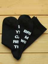 Casual Stylish Color Block Letter Short Sock