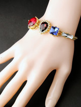 Casual Multicolor Crystal Chain Bracelet