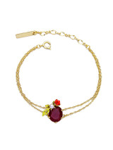Casual Purple Crystal Chain Bracelet
