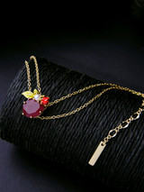 Casual Purple Crystal Chain Bracelet