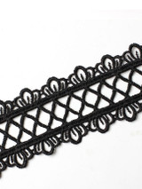Casual Wide Lace Hollow Out Choker Necklace