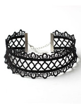 Casual Wide Lace Hollow Out Choker Necklace
