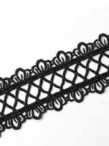 Casual Wide Lace Hollow Out Choker Necklace