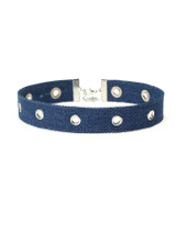 Casual Denim Hollow Out Choker Necklace