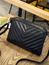 Casual Plain Quilted Two Ways Crossbody Bag