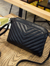 Casual Plain Quilted Two Ways Crossbody Bag