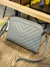Casual Plain Quilted Two Ways Crossbody Bag