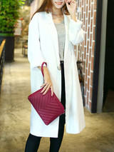 Casual Plain Quilted Two Ways Crossbody Bag