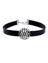 Casual Floral Shape Crysyal Choker Necklace