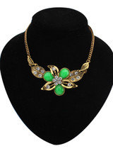 Casual Floral Acrylic Pendant Necklace