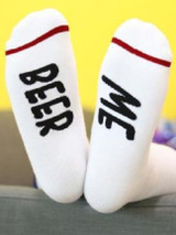 Casual Beer Me Color Block Awesome Short Sock