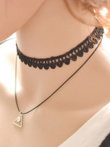 Casual Lace Layered Choker Necklace