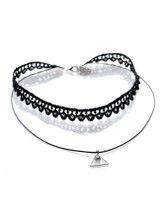 Casual Lace Layered Choker Necklace