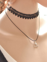 Casual Lace Layered Choker Necklace