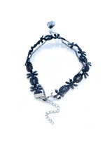 Casual Rhinestone Lace Layered Choker Necklace