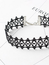 Casual Gothic Black Lace Choker Necklace