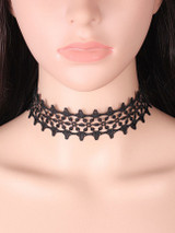 Casual Gothic Black Lace Choker Necklace