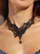 Casual Butterfly Lace Choker Necklace Casual Butterfly Lace Choker Necklace