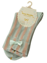 Casual Bowknot Striped Cotton Sock