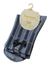Casual Bowknot Striped Cotton Sock