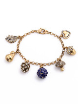 Casual Rhinestone Pineal And Mushroom Pendant Bracelet