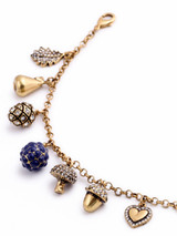 Casual Rhinestone Pineal And Mushroom Pendant Bracelet