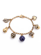 Casual Rhinestone Pineal And Mushroom Pendant Bracelet