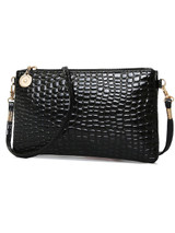 Casual Crocodile Pattern Pu Crossbody Bag