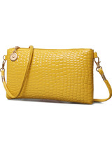 Casual Crocodile Pattern Pu Crossbody Bag