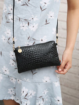 Casual Crocodile Pattern Pu Crossbody Bag