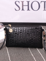 Casual Crocodile Pattern Crossbody Bag