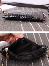 Casual Crocodile Pattern Crossbody Bag