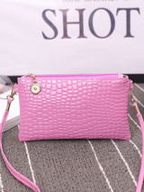 Casual Crocodile Pattern Crossbody Bag