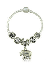 Casual Elephant Pendant Beads Bracelet