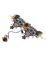 Casual Wide Lace Charm Bracelet With Ring