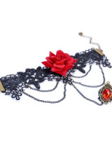 Casual Vintage Flower Bracelet With Ring