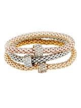 Casual 3 Pieces Rhinestone Bracelet