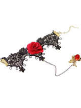 Casual Vintage Rose Bracelet With Ring
